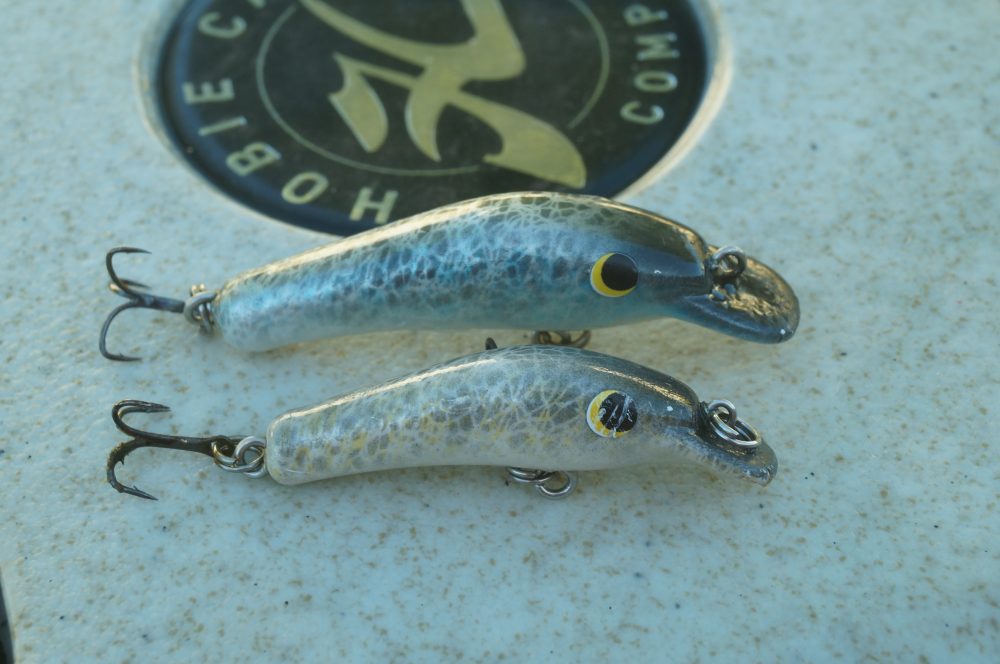 RTB Shimmy lures in profile. This pair of veterans have numerous grunter captures to their credit.