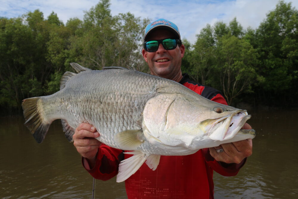 Another nice barra caught on a reidys fish snax vibe at the mouth of the Mary.