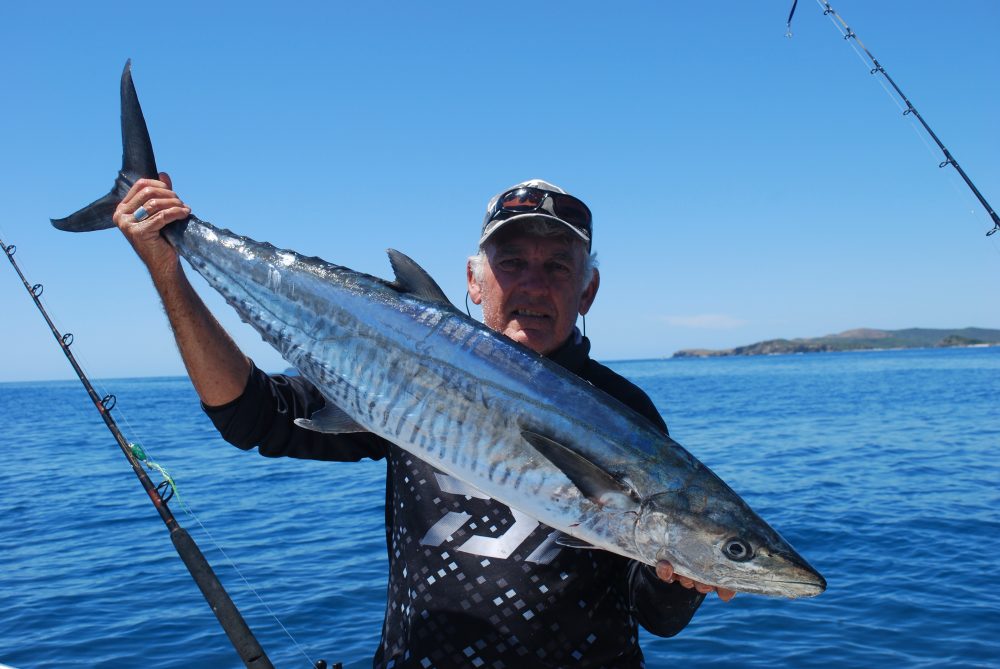 A beautifully conditioned 10kg Spanish from the Keppel island area. It pays to know the ideal tides, weather conditions, preferred baits, trolling depths and time of year for consistent catches.