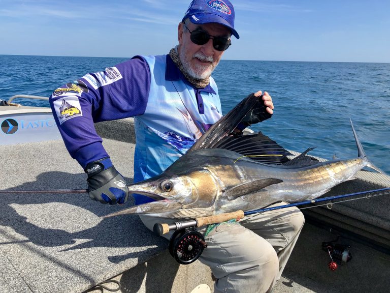 A billfish on fly is definitely a milestone catch! Dave took this lovely sailfish after a fight lasting over an hour in Gulf waters south west of Weipa.