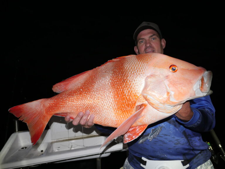 Now that's a great way to kick off a trip. Pete with an impressive red pulled from a new spot on the way out.