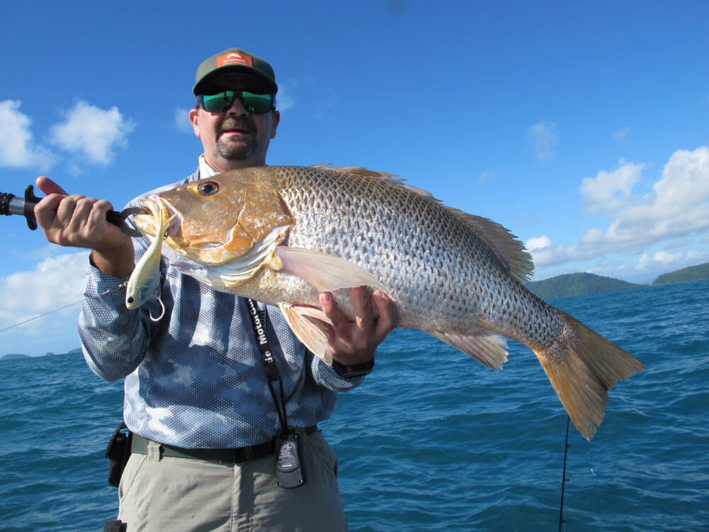 Paul’ Teabag’ Tetley with a beautiful 78.5cm Mourilyan Harbour fingermark- an iconic capture.
