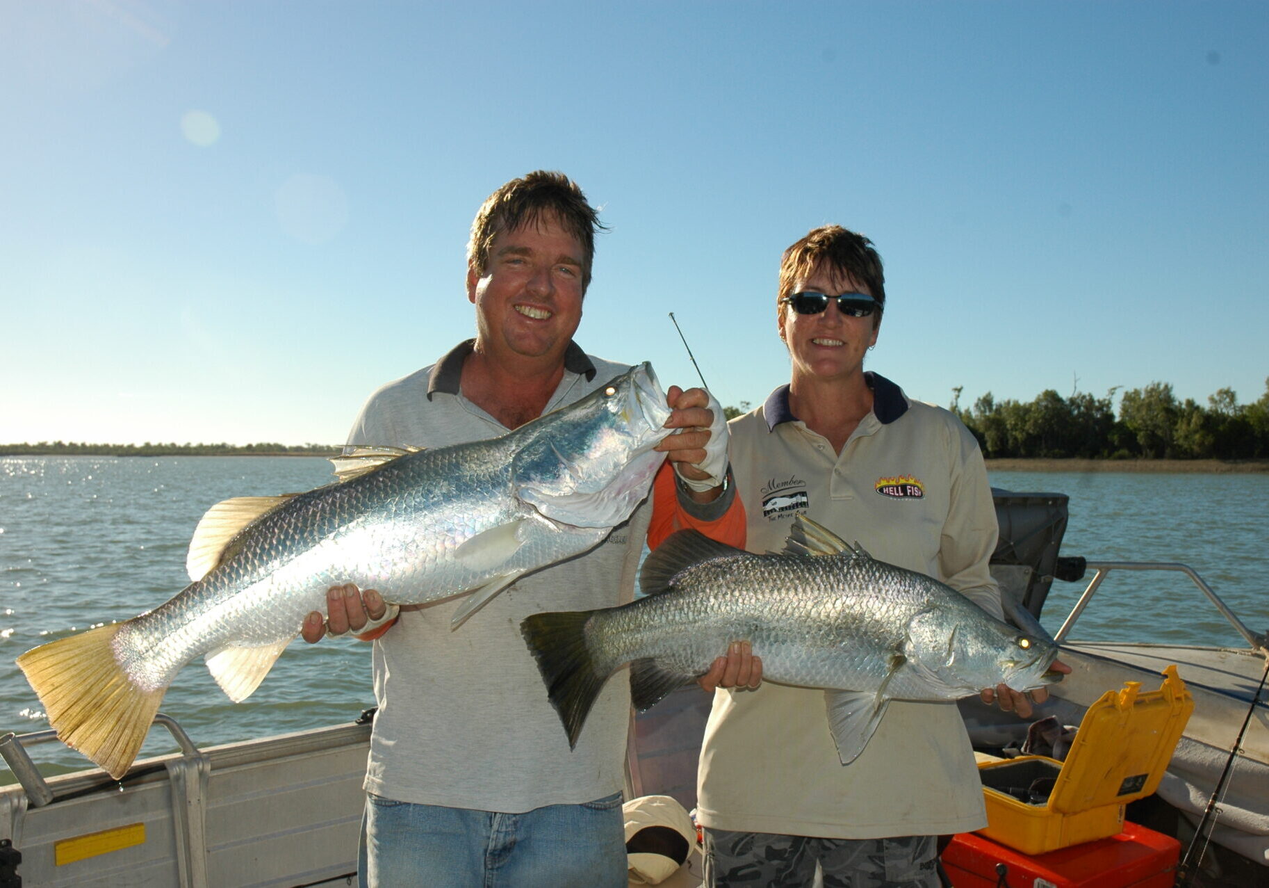 Use big lures for big fish as Ian and Ann Leighton well know.