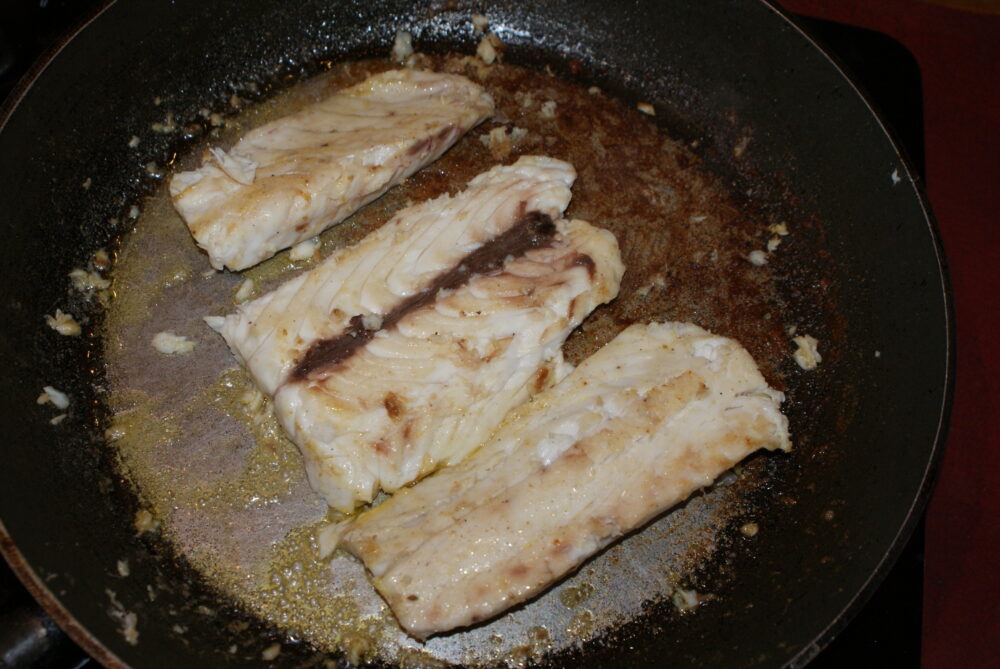 Gently fry the fillets till cooked through.