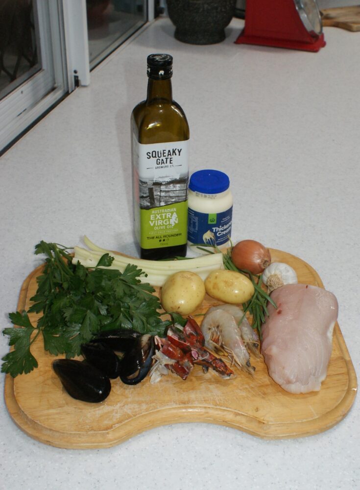 Simple ingredients for a tasty chowder.